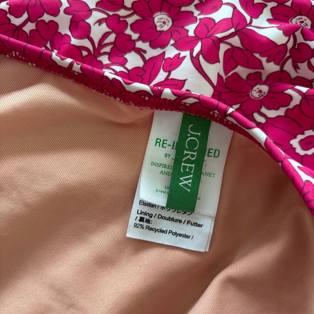 JCrew Swim Dress Festival Pink Floral Size 4 EUC Barbie Preppy Vacation Cruise - Picture 5 of 8